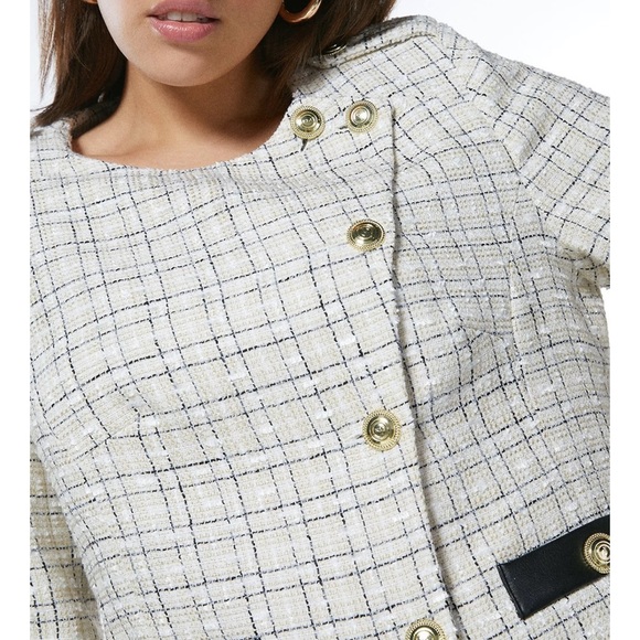 Karen Millen Boucle Military Button Jacket size 6 - Picture 2 of 4